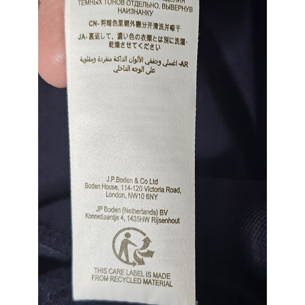 Boden Navy Women’s Sweatshirt Ruffle Sleeves Floral Design - Size 6 - Picture 9 of 13